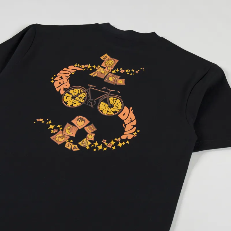 Hikerdelic Bicycle Day T Shirt Black-2