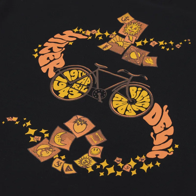 Hikerdelic Bicycle Day T Shirt Black-4