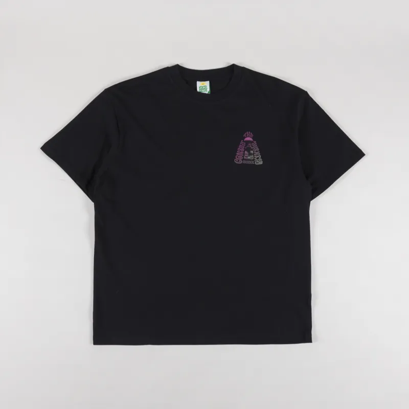 Hikerdelic Consult The Mushroom T Shirt Black-1