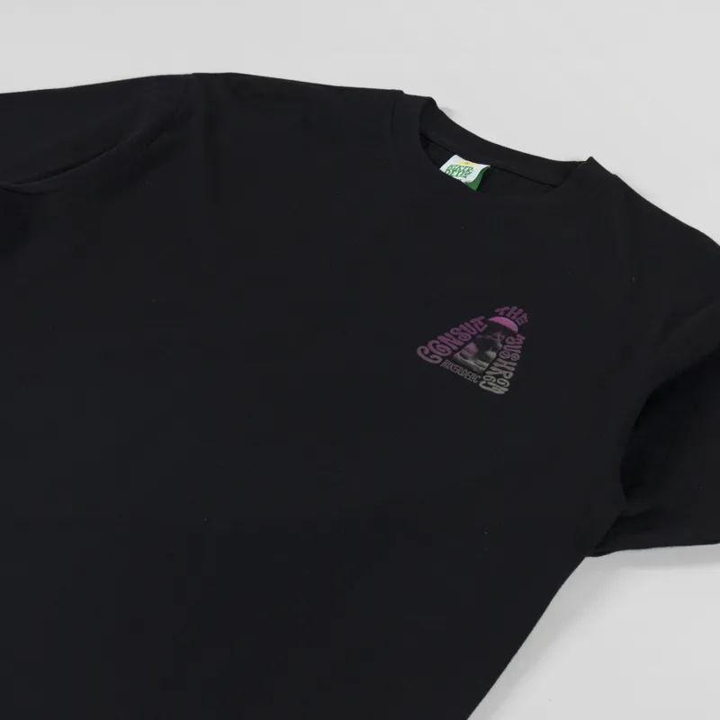 Hikerdelic Consult The Mushroom T Shirt Black-3