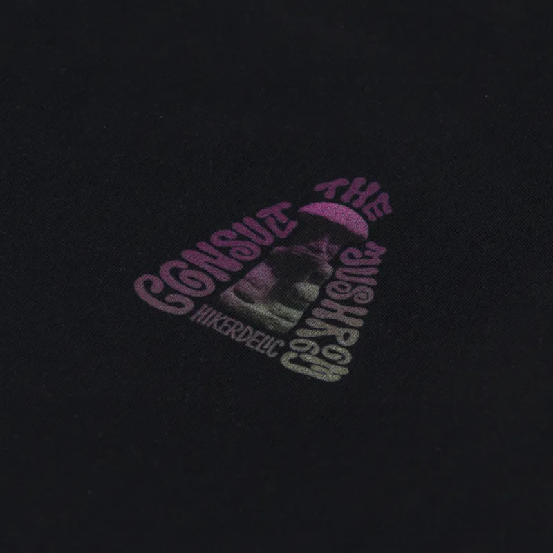 Hikerdelic Consult The Mushroom T Shirt Black-5