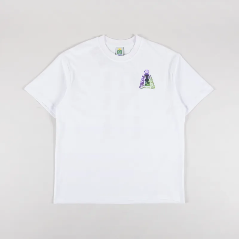 Hikerdelic Consult The Mushroom T Shirt White-1