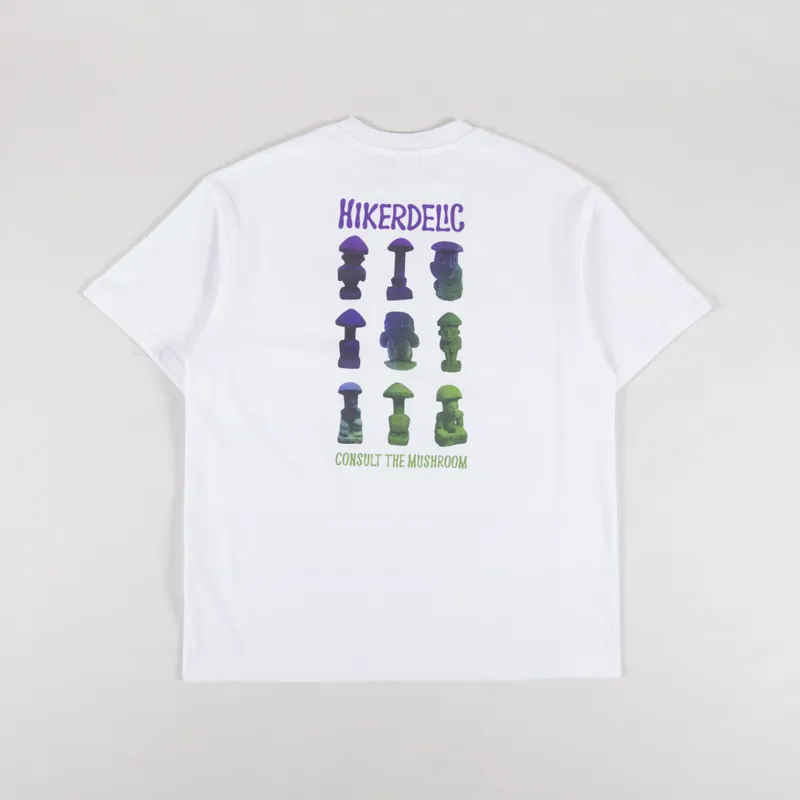 Hikerdelic Consult The Mushroom T Shirt White