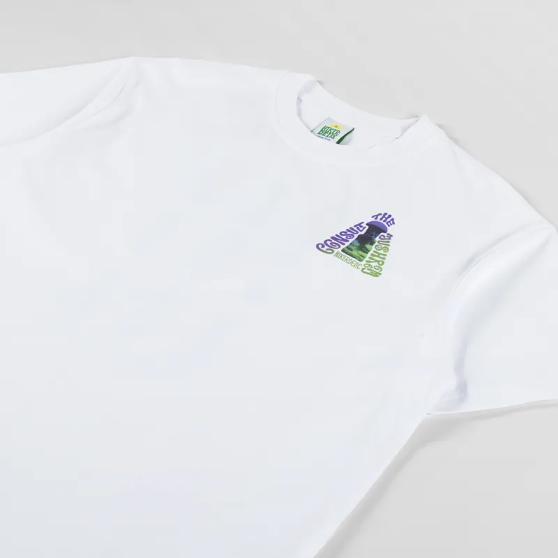 Hikerdelic Consult The Mushroom T Shirt White-3