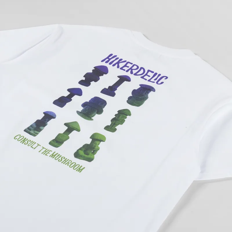 Hikerdelic Consult The Mushroom T Shirt White-2