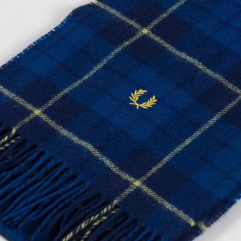 小物 Fred Perry Brushed Wool Tartan Scarf Fred Perry classic wool tartan scarves - Modculture
