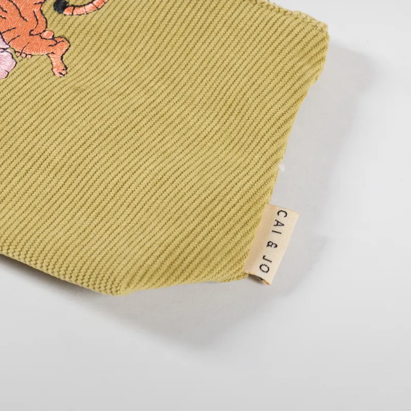 Cai And Jo Womens Medium Corduroy Pouch Olive-7