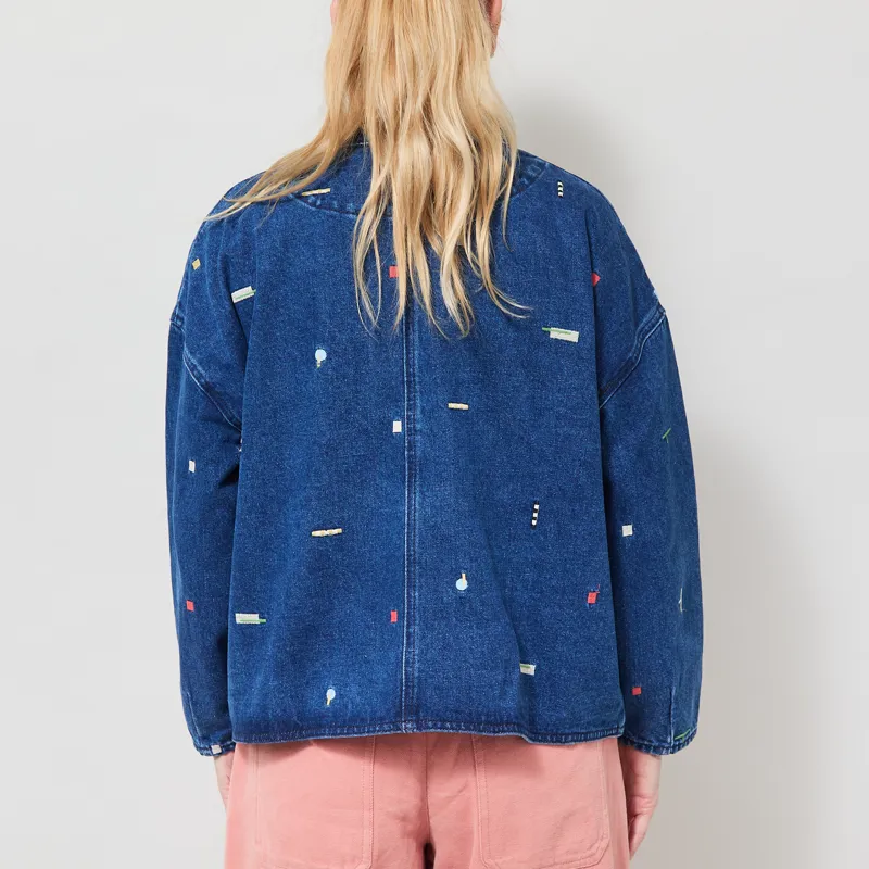 L.F. Markey Womens Carson Chore Coat Puzzle Embroidery-3
