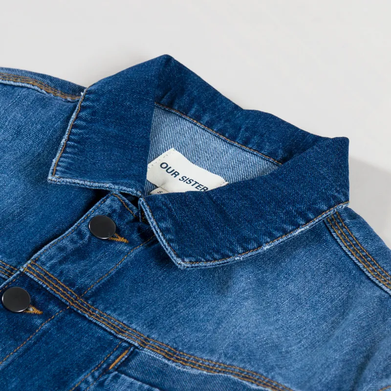 Our Sister Womens Cabin Denim Jacket Blue-4