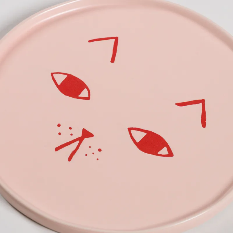 Donna Wilson Cat Side Plate Pink-1