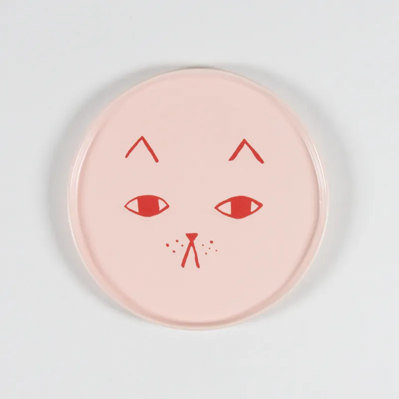 Donna Wilson Cat Side Plate Pink-3