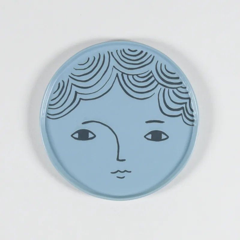 Donna Wilson Face Side Plate Blue-2