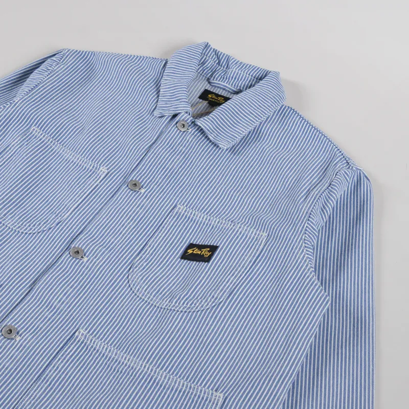 Stan Ray Coverall Jacket Washed Hickory Stripe-2
