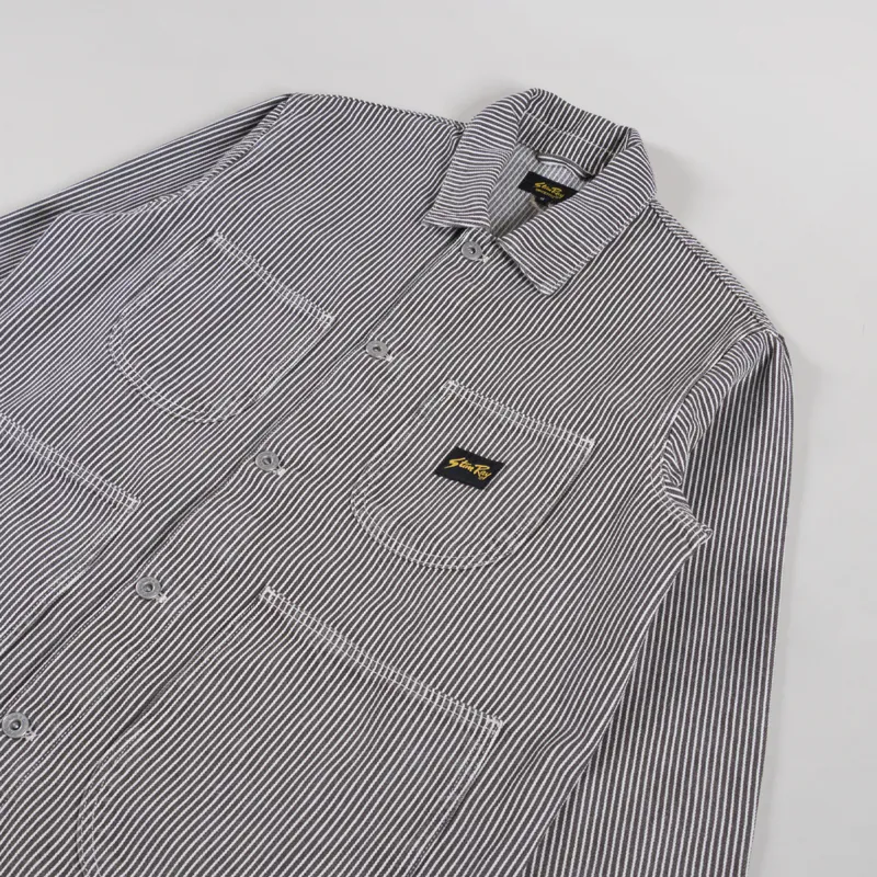 Stan Ray Coverall Jacket Black Hickory Stripe-2