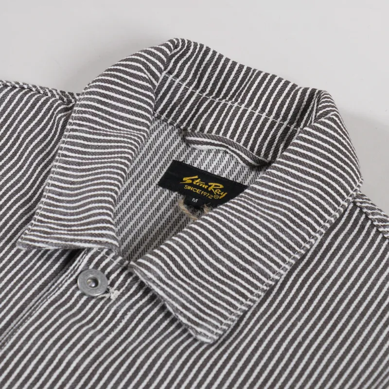 Stan Ray Coverall Jacket Black Hickory Stripe-4