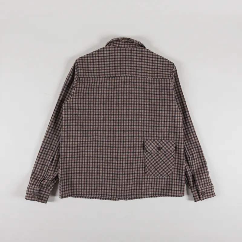 Pompeii Check Wool Chore Jacket Brown-1