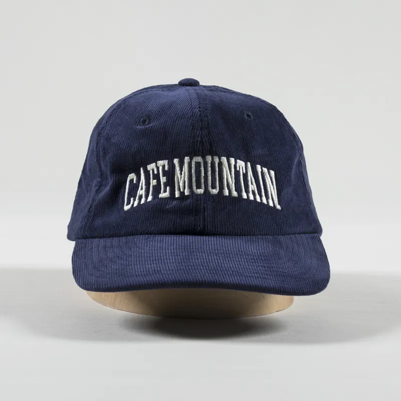 Cafe Mountain College Logo Cord Cap Deep Navy-1