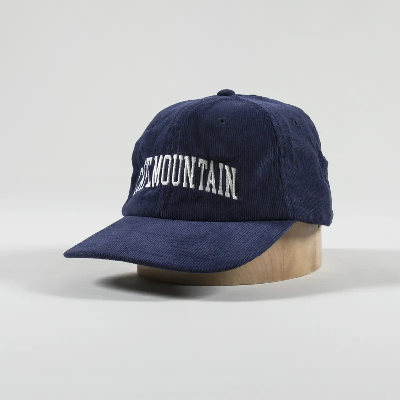 Cafe Mountain College Logo Cord Cap Deep Navy
