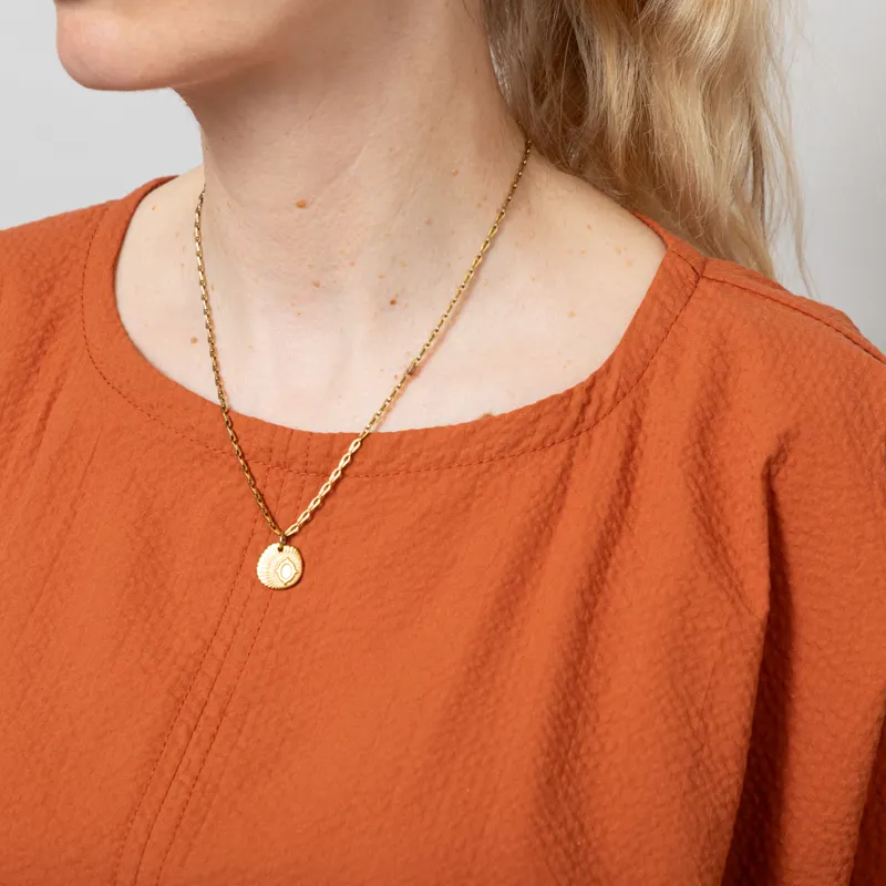 Kate Sheridan Womens Edie Top Rust Seersucker-5