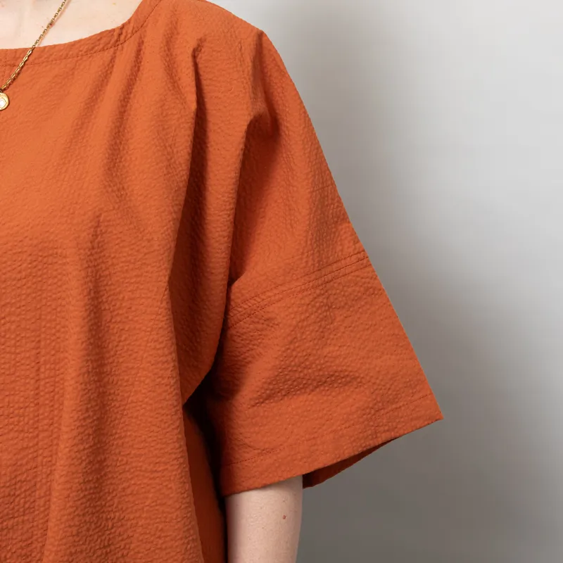 Kate Sheridan Womens Edie Top Rust Seersucker-6