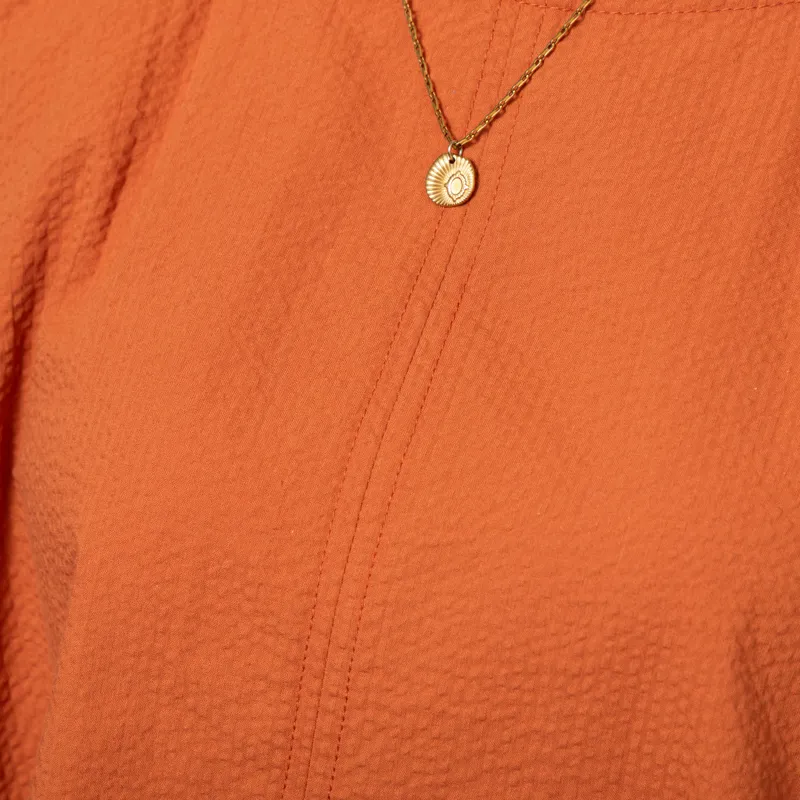 Kate Sheridan Womens Edie Top Rust Seersucker-7