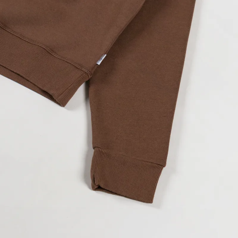 Rhythm Womens Classic Crewneck Fleece Chocolate-10