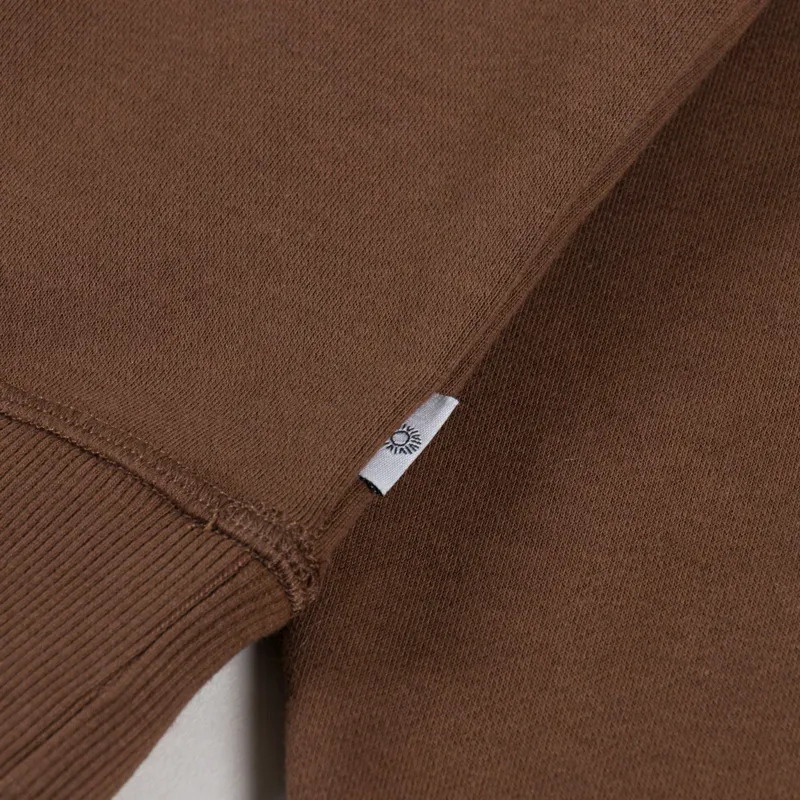 Rhythm Womens Classic Crewneck Fleece Chocolate-9