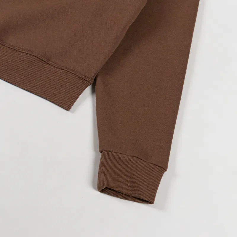 Rhythm Womens Classic Crewneck Fleece Chocolate-11