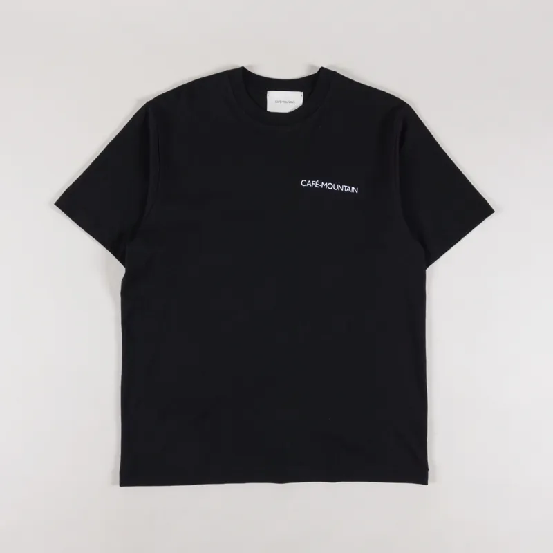 Cafe Mountain Clubhouse T Shirt Black-1