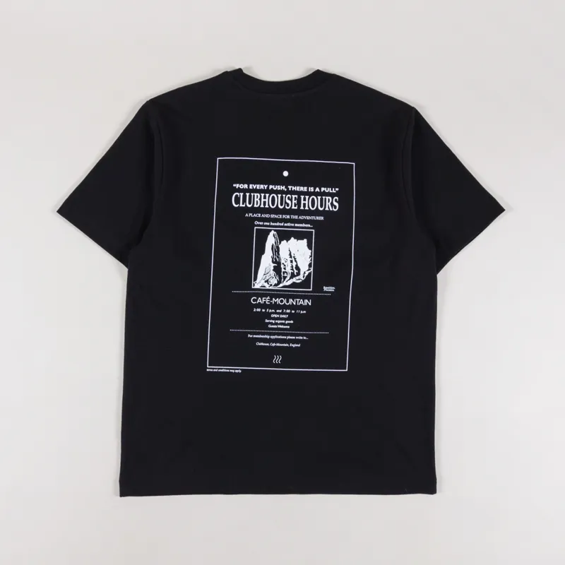 Cafe Mountain Clubhouse T Shirt Black