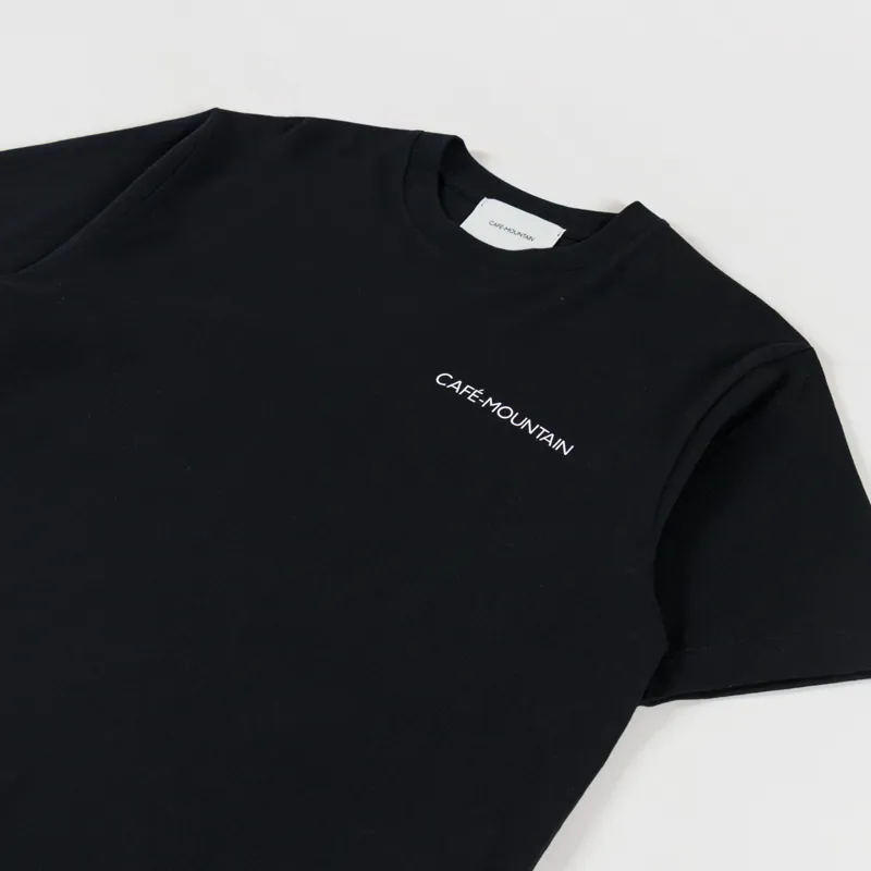 Cafe Mountain Clubhouse T Shirt Black-3