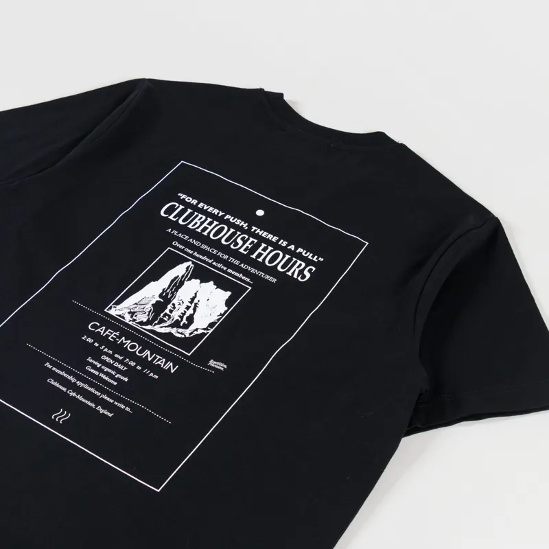 Cafe Mountain Clubhouse T Shirt Black-2