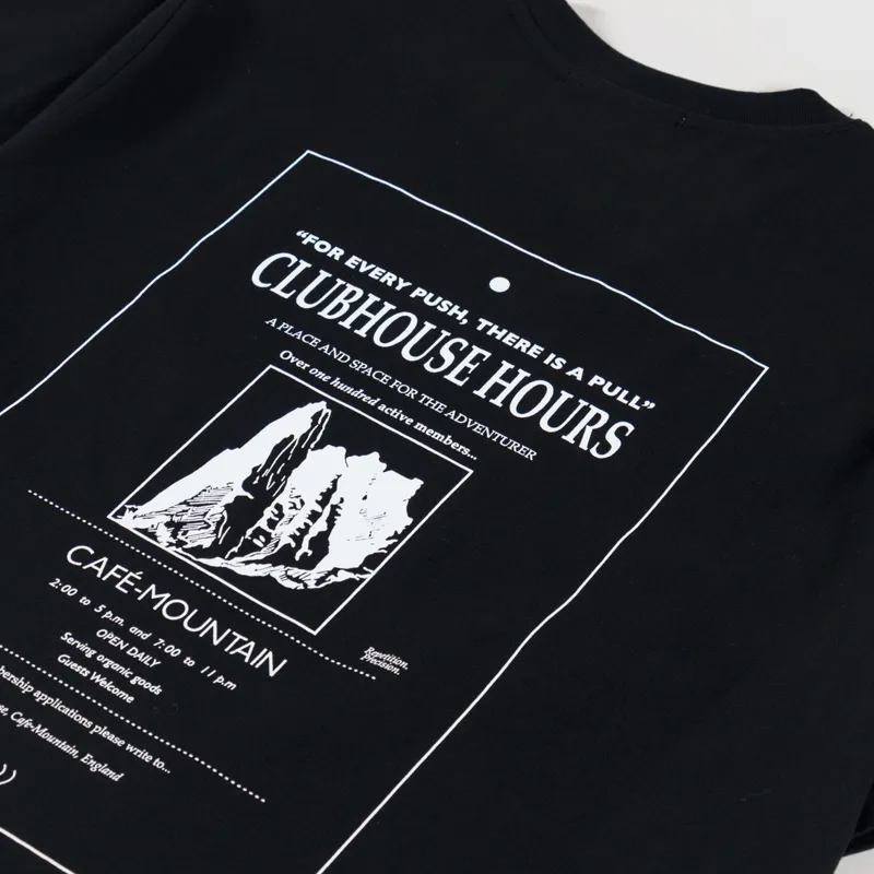 Cafe Mountain Clubhouse T Shirt Black-4