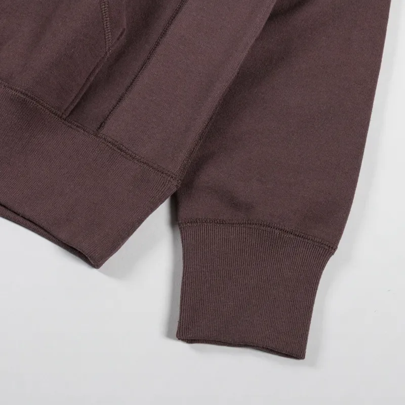 Cafe Mountain College Logo Hoodie Earth Aubergine-7