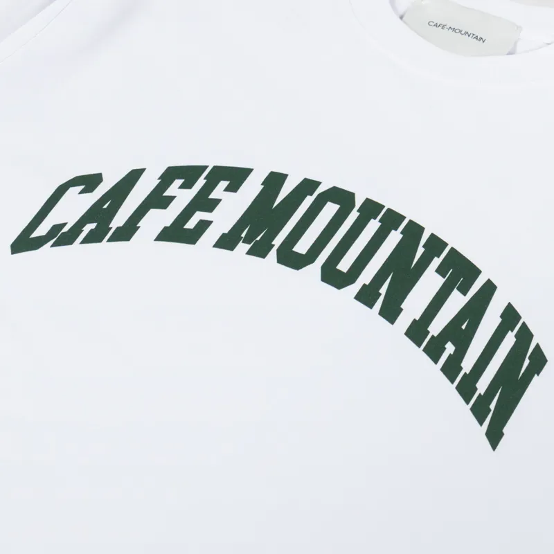 Cafe Mountain College Logo T Shirt Natural Ivy Green-2