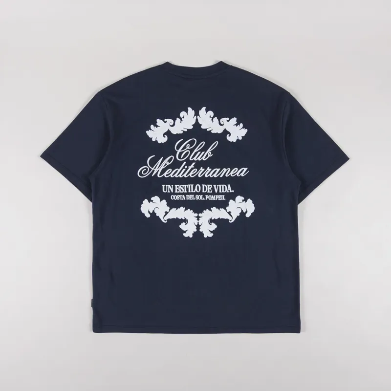 Pompeii Club Mediterranea T Shirt Navy
