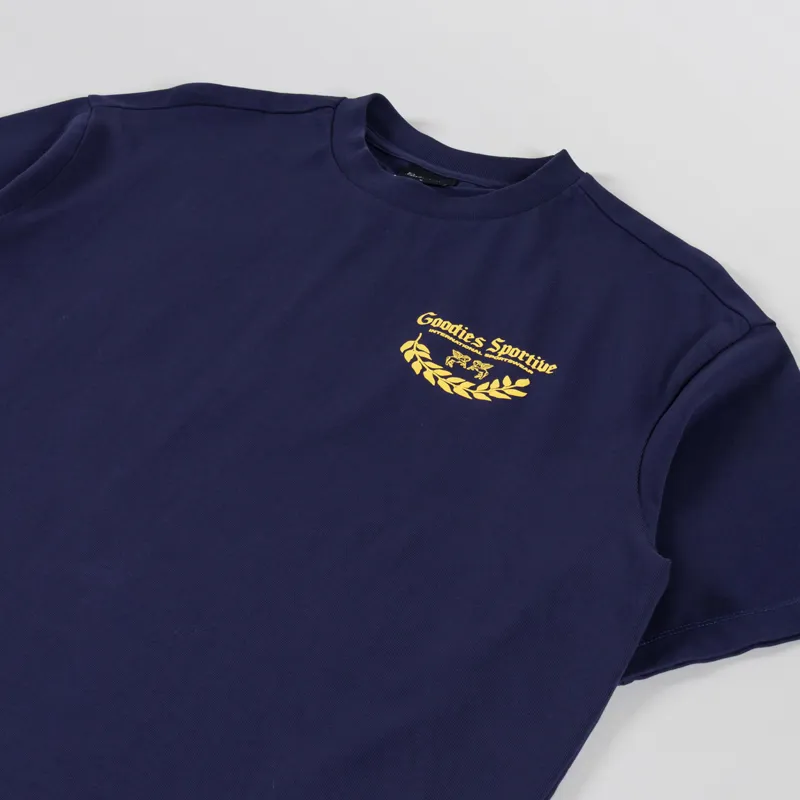 Goodies Sportive Caesar T Shirt Navy-3