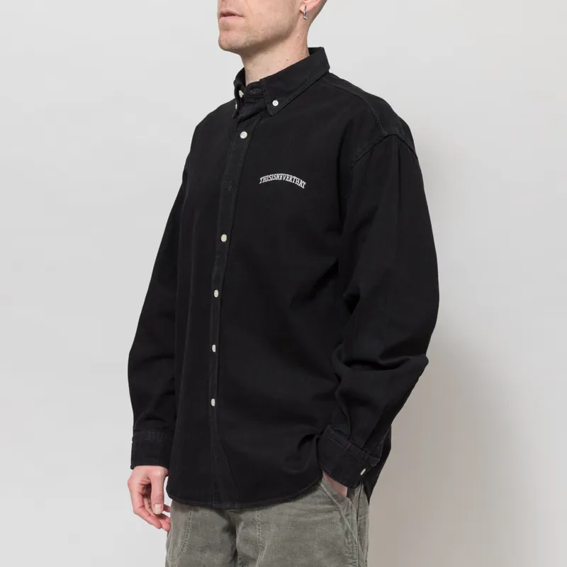 thisisneverthat Washed Denim Shirt Black-1