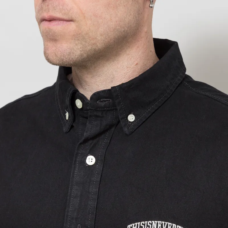 thisisneverthat Washed Denim Shirt Black-3