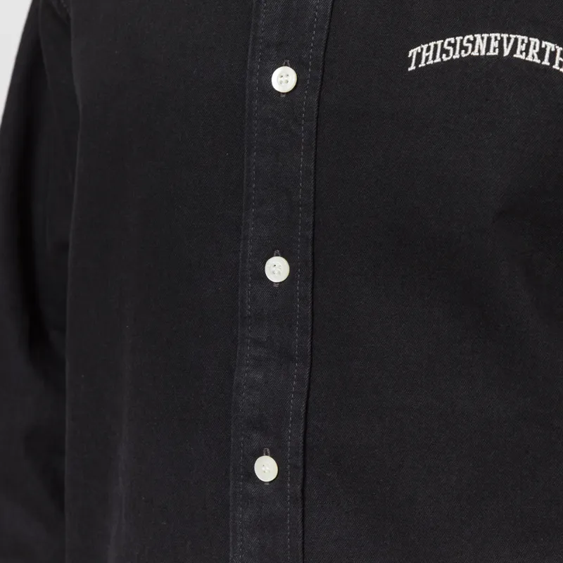 thisisneverthat Washed Denim Shirt Black-4