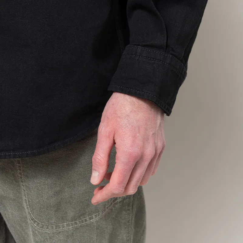 thisisneverthat Washed Denim Shirt Black-7