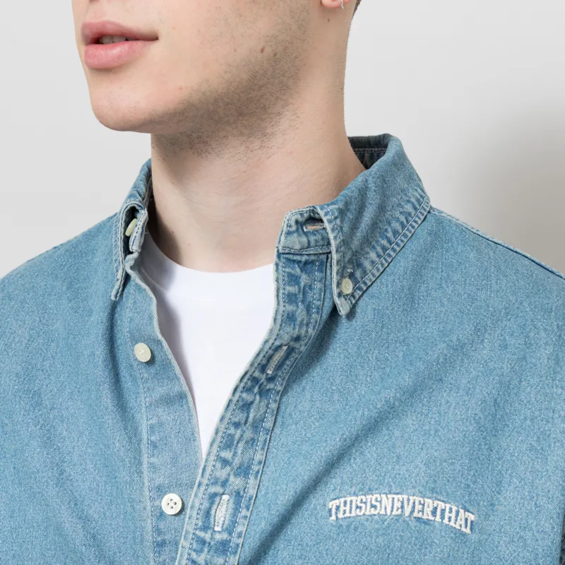 thisisneverthat Washed Denim Shirt Blue-3