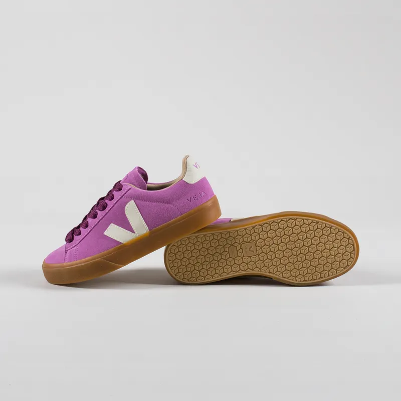 Veja Womens Campo Bold Suede Shoes Mulberry Pierre-3