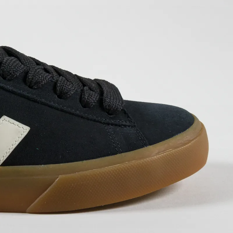 Veja Womens Campo Bold Suede Shoes Black Pierre-5