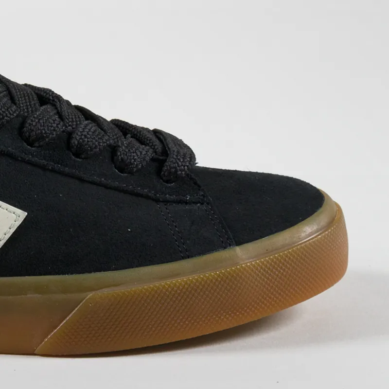 Veja Mens Trainers Campo Bold Suede Shoes Black Pierre