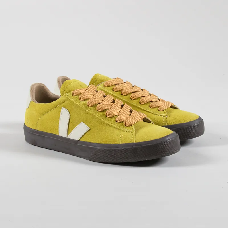 Veja Mens Trainers Campo Bold Suede Shoes Liquor Pierre Yellow