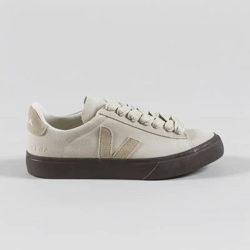 Veja Womens Campo Bold Suede Shoes Pierre Almond Eagle-2