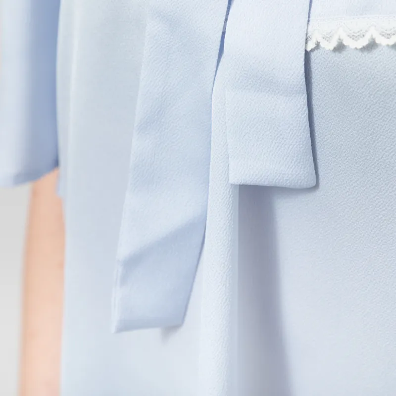 Stella Nova Womens Frills Blouse Dust Blue-6