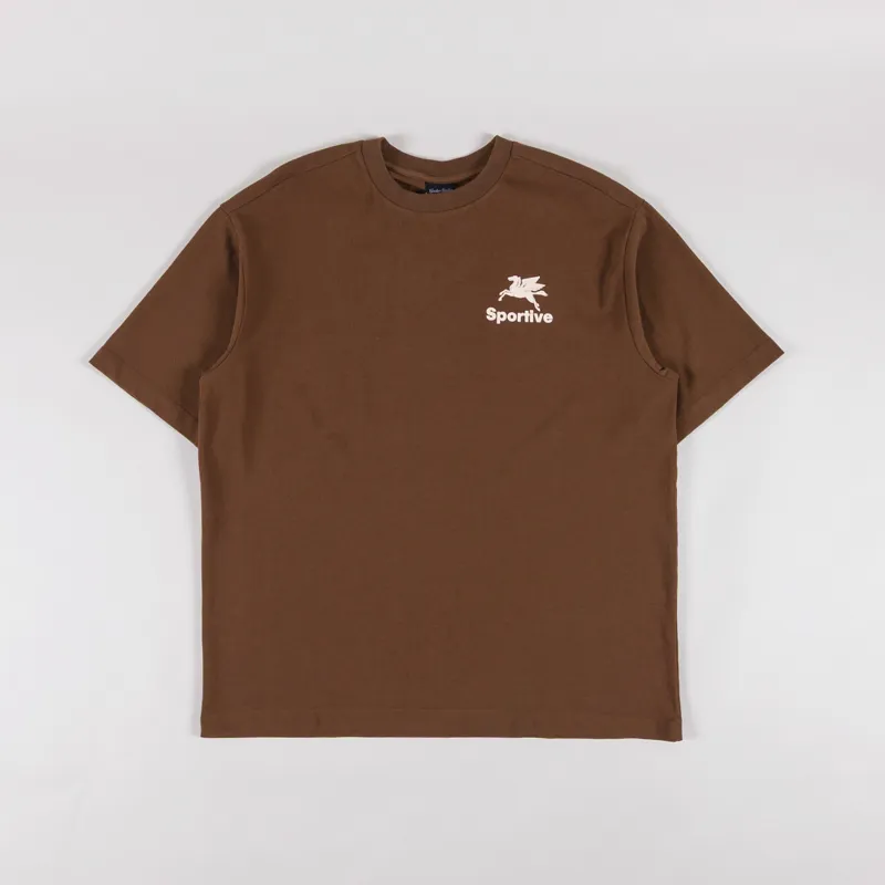 Goodies Sportive Pegasus T Shirt Chocolate-1