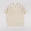 Percival Tennis Boxy Knitted Polo Ecru